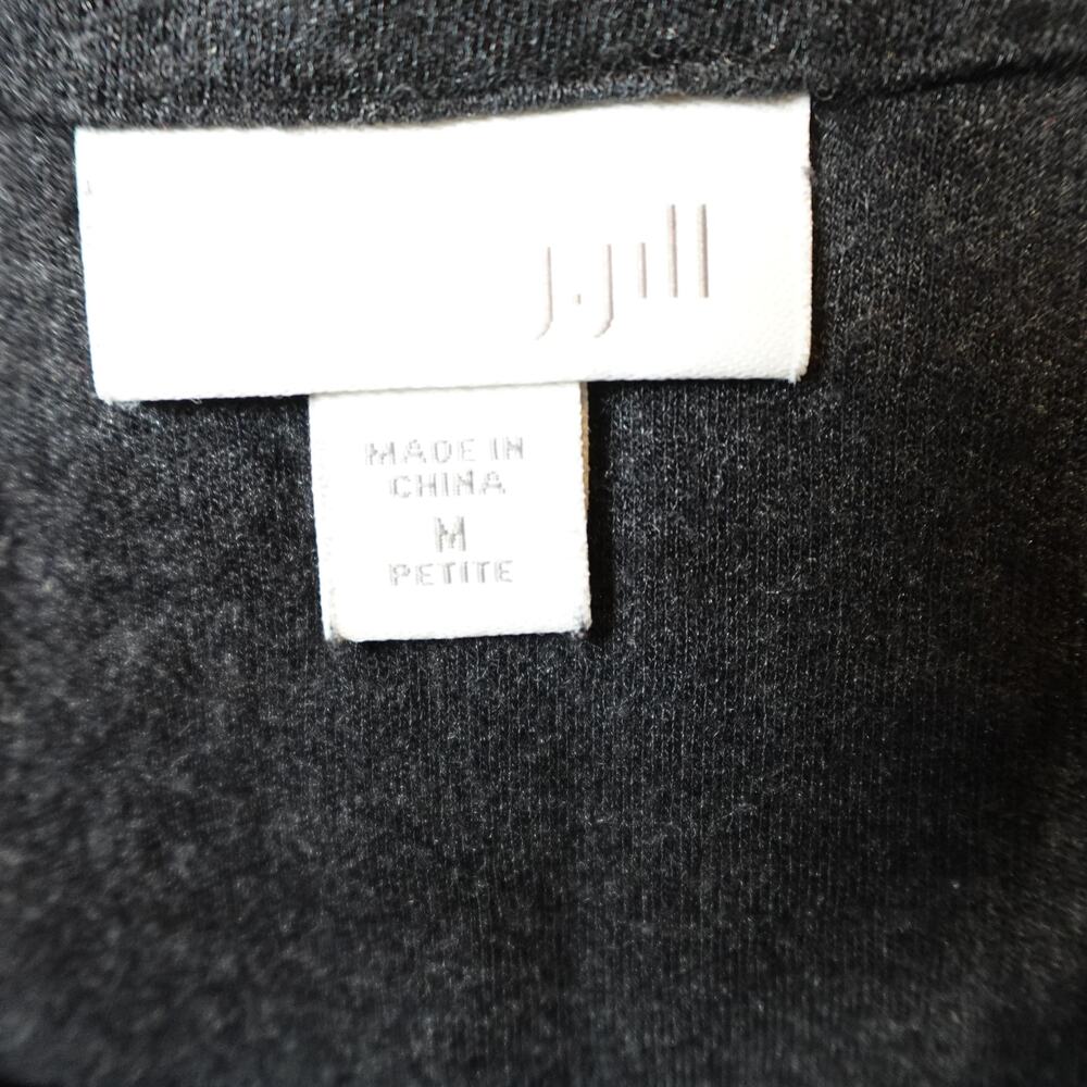 J. Jill Dress Womens Medium Petite Sweater Midi Wool Blend Knit Black 3/4 Sleeve - Picture 2 of 9